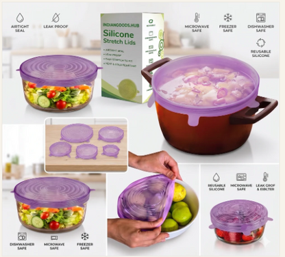StretchLids – Airtight Food Covers | Leakproof Food Storage | Fridge & Microwave Safe