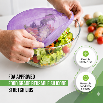 StretchLids – Airtight Food Covers | Leakproof Food Storage | Fridge & Microwave Safe