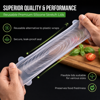StretchLids – Airtight Food Covers | Leakproof Food Storage | Fridge & Microwave Safe