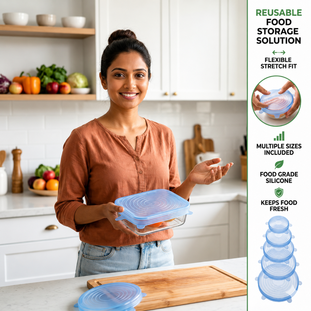 StretchLids – Airtight Food Covers | Leakproof Food Storage | Fridge & Microwave Safe