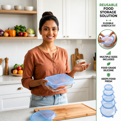 StretchLids – Airtight Food Covers | Leakproof Food Storage | Fridge & Microwave Safe